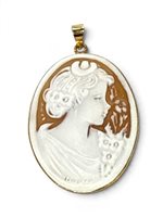 Pendente Mandile 1922 Donna Cammei  in Argento Conchiglia 2MCICM111.14 - 2MCICM111.14